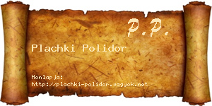 Plachki Polidor névjegykártya